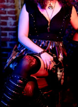 Load image into Gallery viewer, Kitty & Flying V Guitar Baby Doll Dress