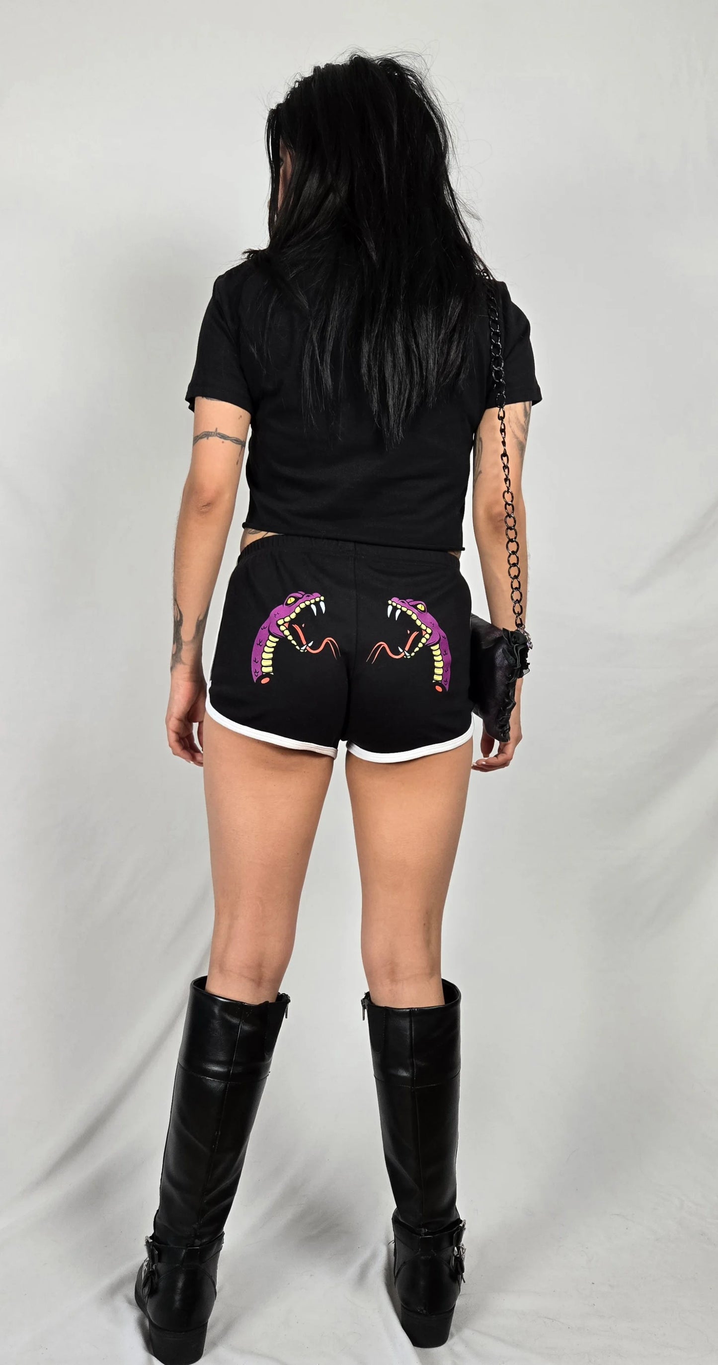 Dueling Serpent Head Fitted Athletic Short