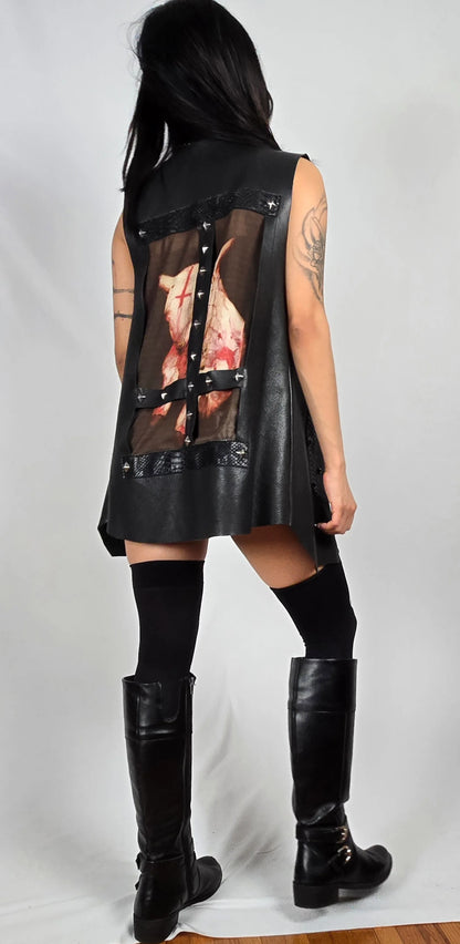 Art Of Dying Cowhide Leather Vest