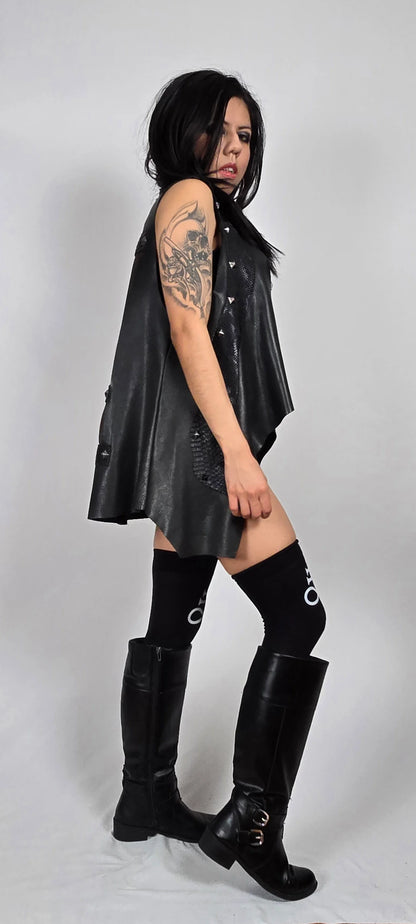 Art Of Dying Cowhide Leather Vest