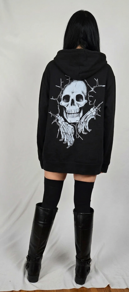 Women Shadow Reaper Skull Hoodie