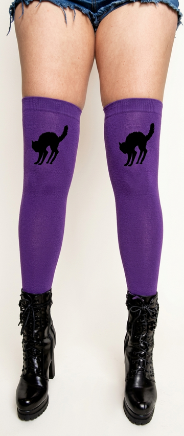Arched Kitty Thigh High Stockings