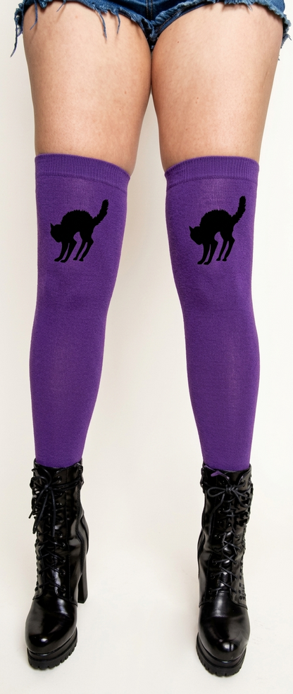 Arched Kitty Thigh High Stockings