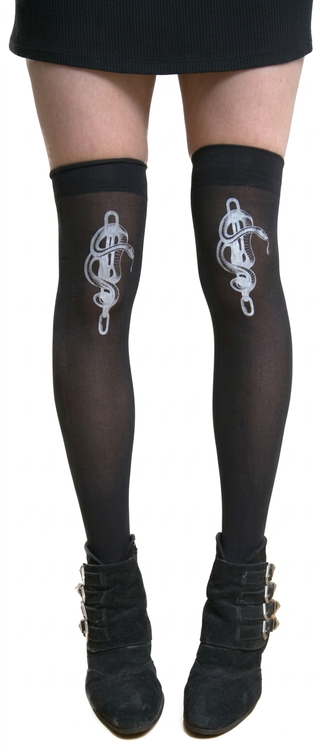 Snakes On A Chain Thigh High Stockings