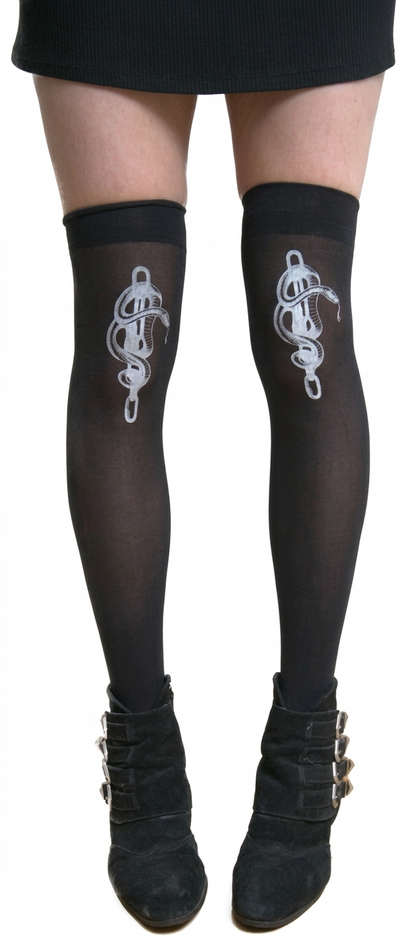 Snakes On A Chain Thigh High Stockings