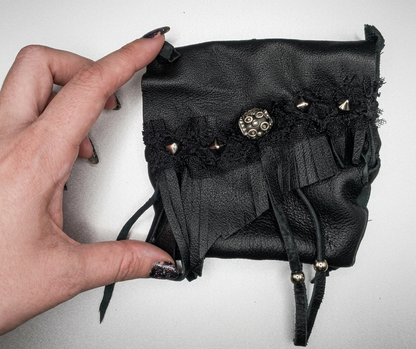 Leather Fringed Coin Purse (Handbag)