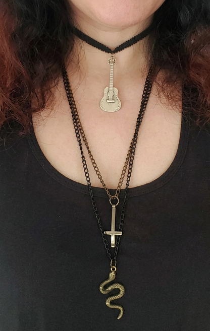 Large Guitar Choker Necklace