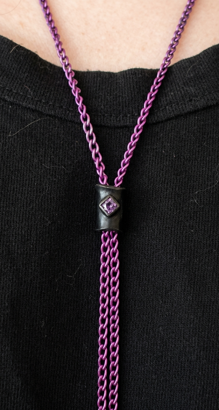 Skinny Chain Bolo Necklace