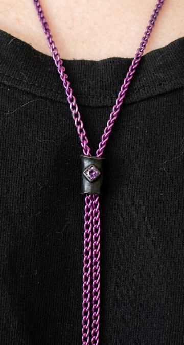 Skinny Chain Bolo Necklace