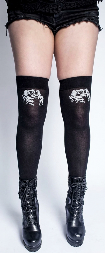 Dripping Rose Thigh High Stockings