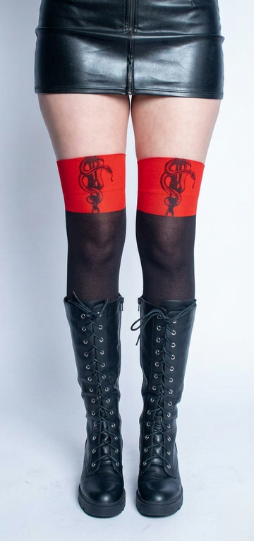 Snakes On A Chain Thigh High Stockings