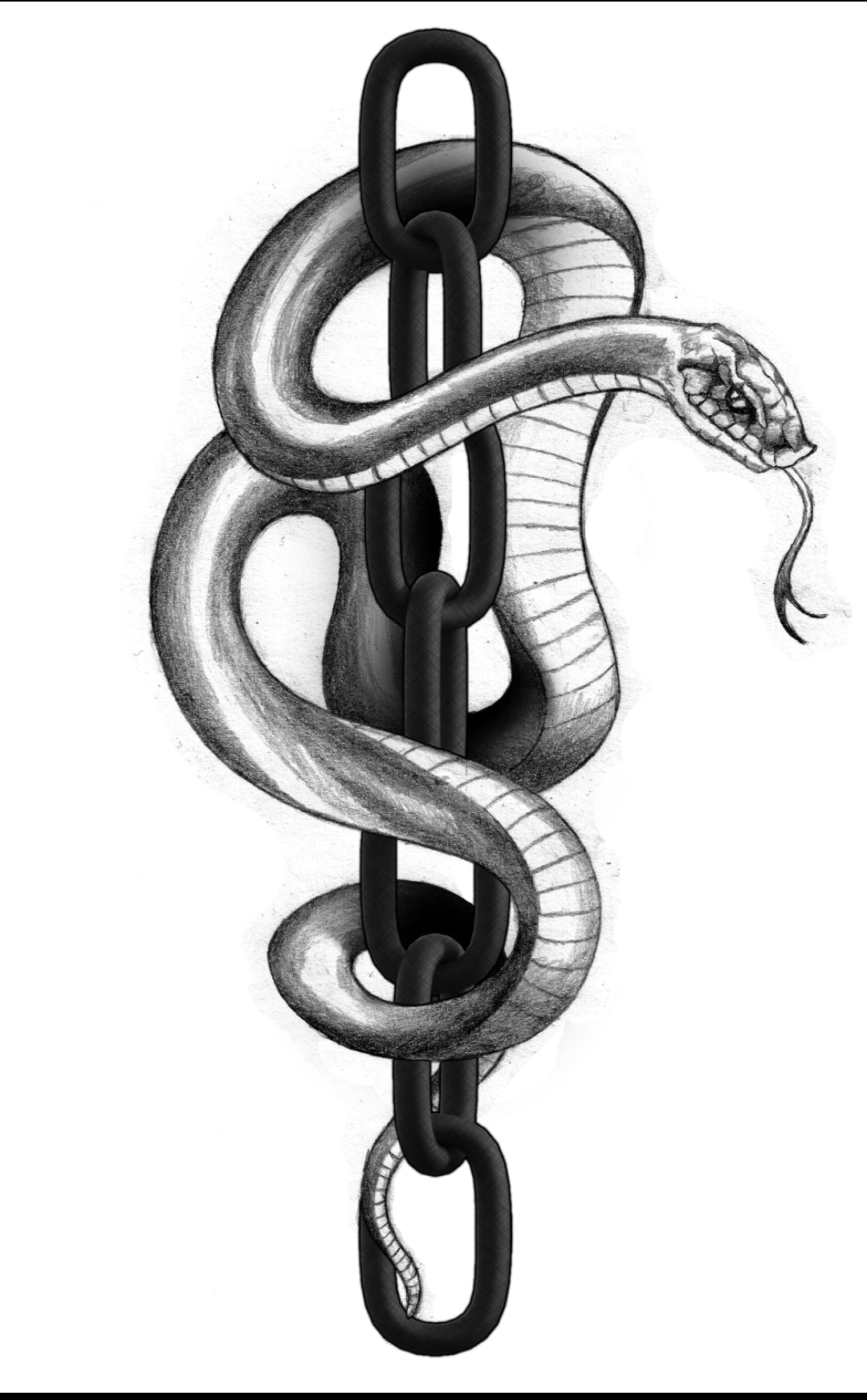 Serpent N' Chain Cuban Style Two Tone Thigh High Stockings