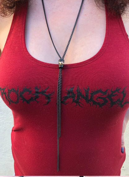 Skinny Chain Bolo Necklace