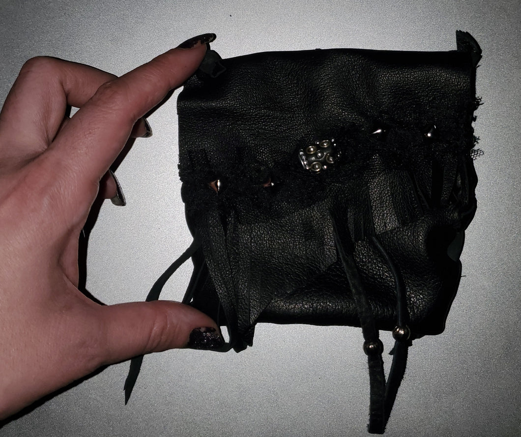 Leather Fringed Coin Purse (Handbag)