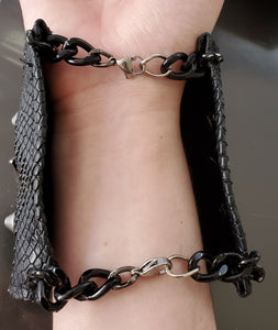 Punk Rocker Vegan Snakeskin Armband Bracelet