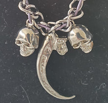 Load image into Gallery viewer, Demon Claw and Skulls Chain Necklace
