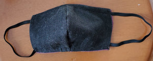 Black Denim Face Mask