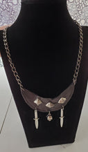 Load image into Gallery viewer, Daggers and Skull Studded Leather Necklace
