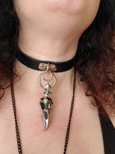 Load image into Gallery viewer, Bird Skull Leather Buckle Choker Necklace
