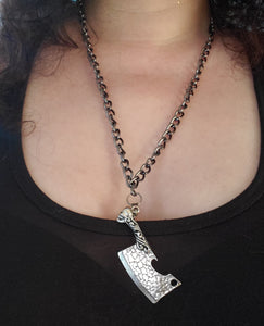 Meat Cleaver Pendant Chain Necklace