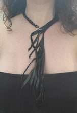 Load image into Gallery viewer, Chain N&#39; Leather Fringed Necklace
