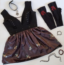 Load image into Gallery viewer, Kitty &amp; Flying V Guitar Baby Doll Dress
