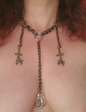 Load image into Gallery viewer, Scorpion and Spider Gunmetal Chain Choker Necklace
