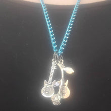 Load image into Gallery viewer, Triple Threat Guitar Pendant Chain Necklace
