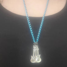 Load image into Gallery viewer, Triple Threat Guitar Pendant Chain Necklace
