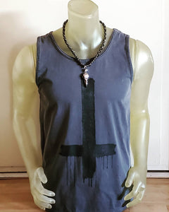 Dripping Cross Tank-Mens