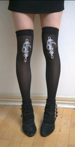 Snakes On A Chain Thigh High Stockings