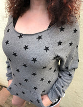 Load image into Gallery viewer, Star Print Cropped Sweatshirt Top
