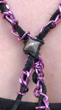 Load image into Gallery viewer, Purple Leather Braided Chain Necklace
