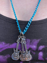 Load image into Gallery viewer, Triple Threat Guitar Pendant Chain Necklace
