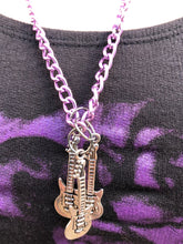 Load image into Gallery viewer, Triple Threat Guitar Pendant Chain Necklace
