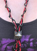 Load image into Gallery viewer, Red Leather Braided Chain Necklace
