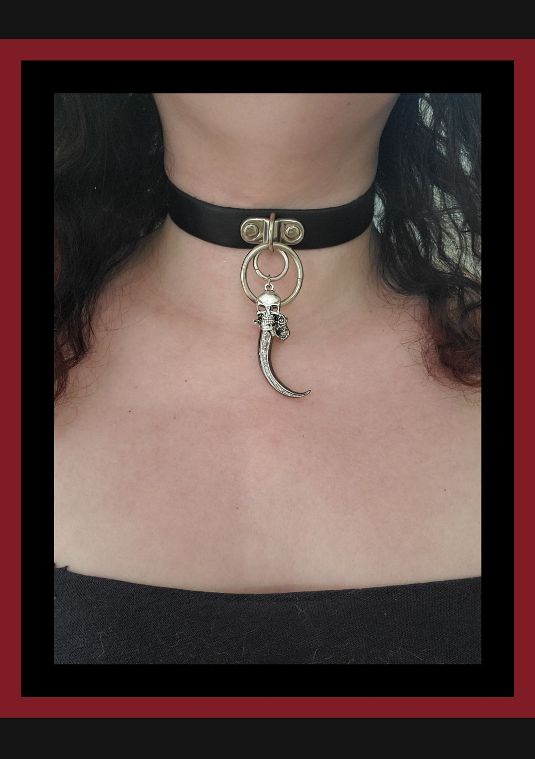 Dragon Claw Leather Buckle Choker Necklace